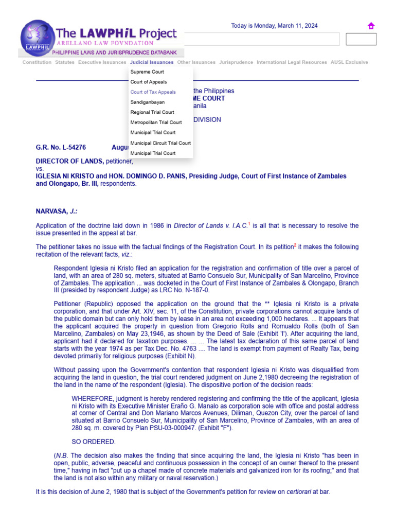 Supreme Court Ruling on Land Title Case | PDF | Patent | Judgment (Law)