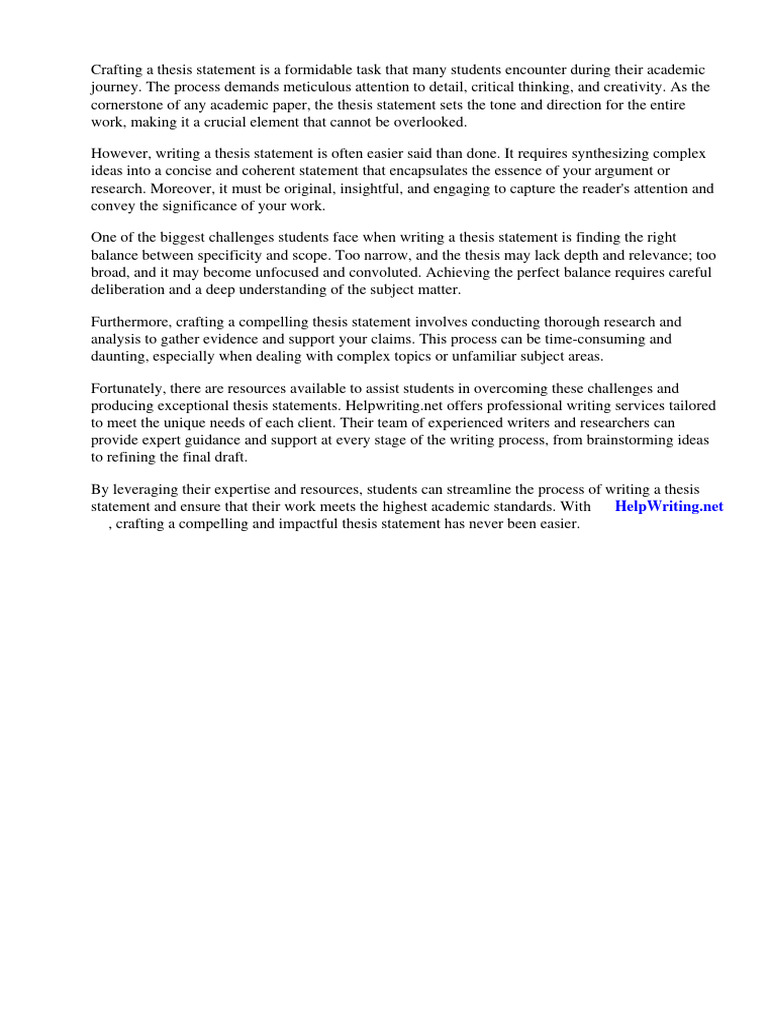 Crafting Effective Thesis Statements | PDF | Essays | Thesis