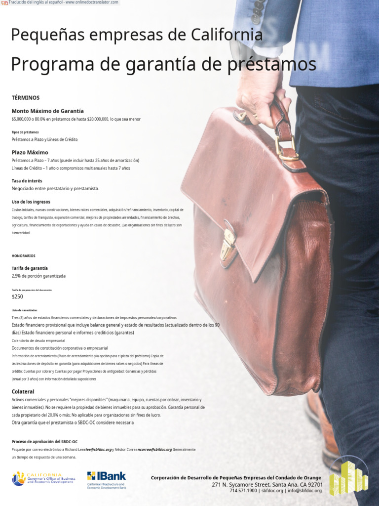 Loan+Guarantee+Program+2022 (1) en Es | PDF | Economias | Dinero