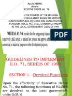 Implementing Guidelines of EO 71