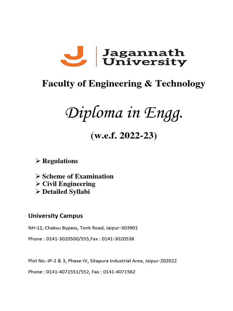 Diploma Engineering Syllabus 2025 | PDF | Technology & Engineering ...