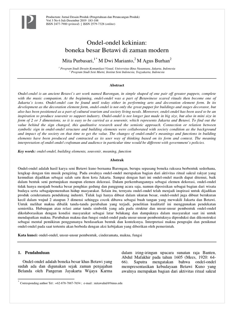 Ondel ondel kekinian boneka besar betawi download free pdf jakarta