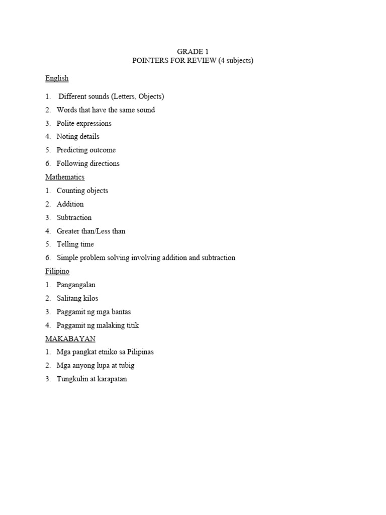 Grade 1 pdf