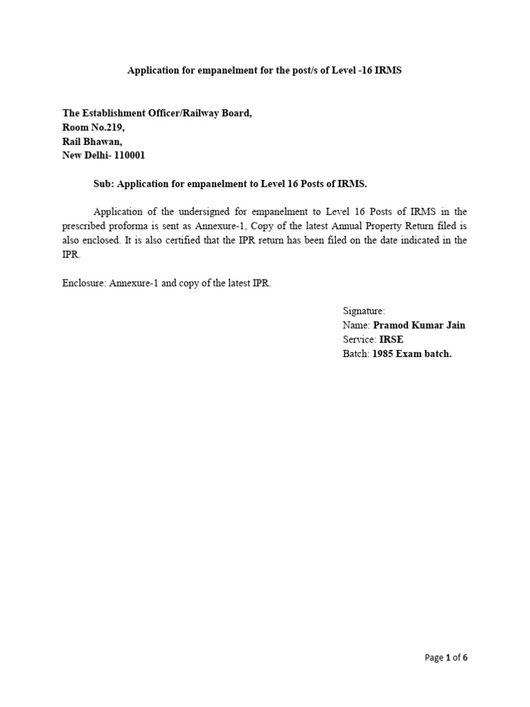 Application For Empanelment | PDF