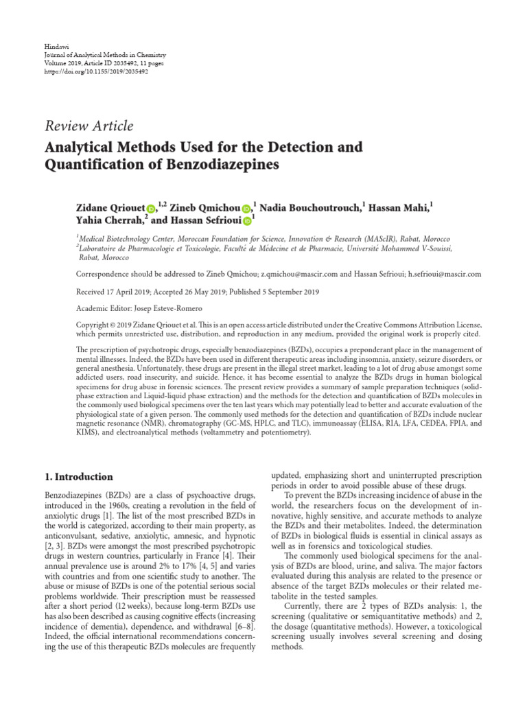 Analytical Methods Used For The Detection and | PDF | Elisa | Immunoassay