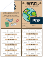 Pasaporte Tablas de Multiplicar