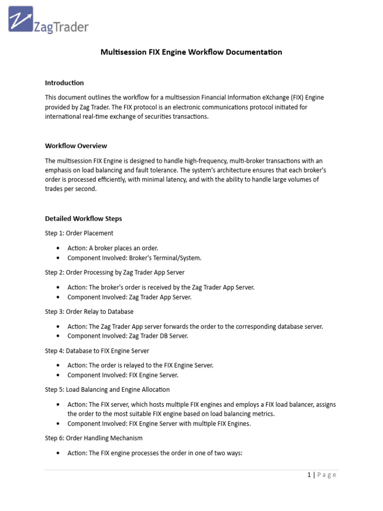 Multisession FIX Engine Guide | PDF | Load Balancing (Computing ...