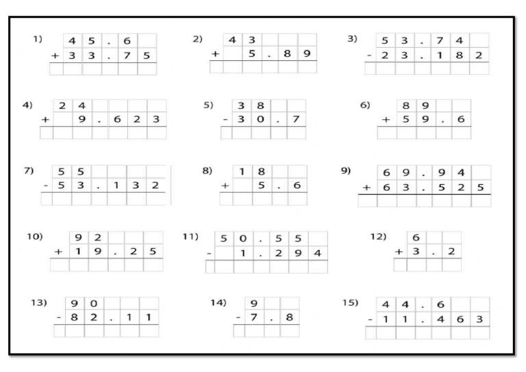 Decimal Plus Minus | PDF