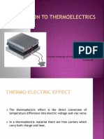 The Thermo Electric Effect