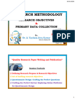 Research Purpose-Objectives and Data Collection Methods (Questionnaire)