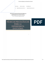 Técnicas Psicológicas para La Dependencia Emocional