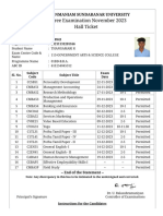 Degree Examination November 2023 - HallTicket