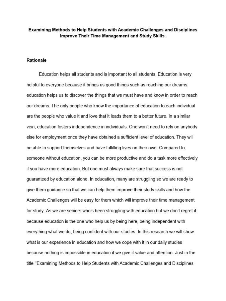 Examining Methods To Help Students With Academic Challenges and ...