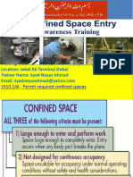 Training Title: Confined Space Entry (Especially Rescue) Location: Jebel Ali Terminal Dubai Trainer Name: Syed Neyaz Ahmad