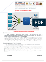 CCS341-Data Warehousing Notes-Unit I