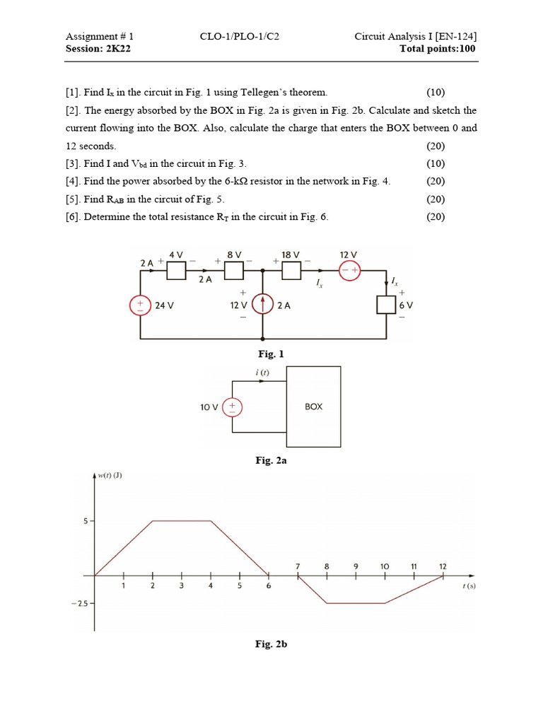 Circuit Analysis I Assignment 1 | PDF | Teaching Methods & Materials ...