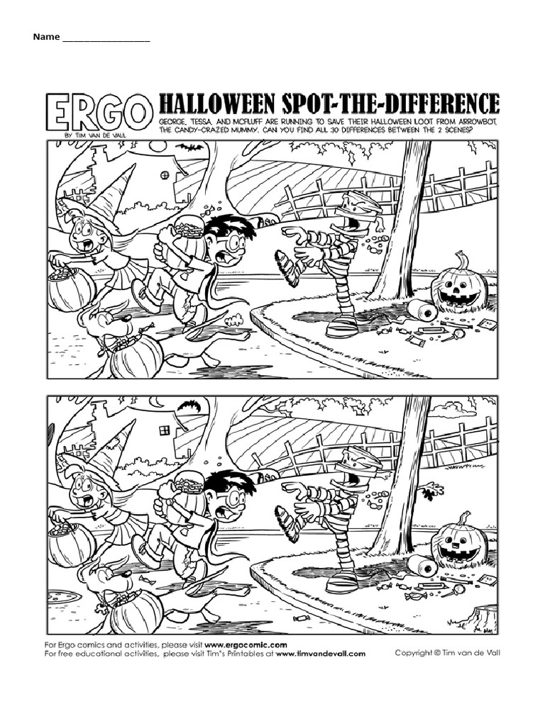 halloween spot the difference | PDF