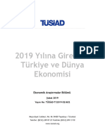 2019 Yilina Girerken Turkiye Ve Dunya Ekonomisi