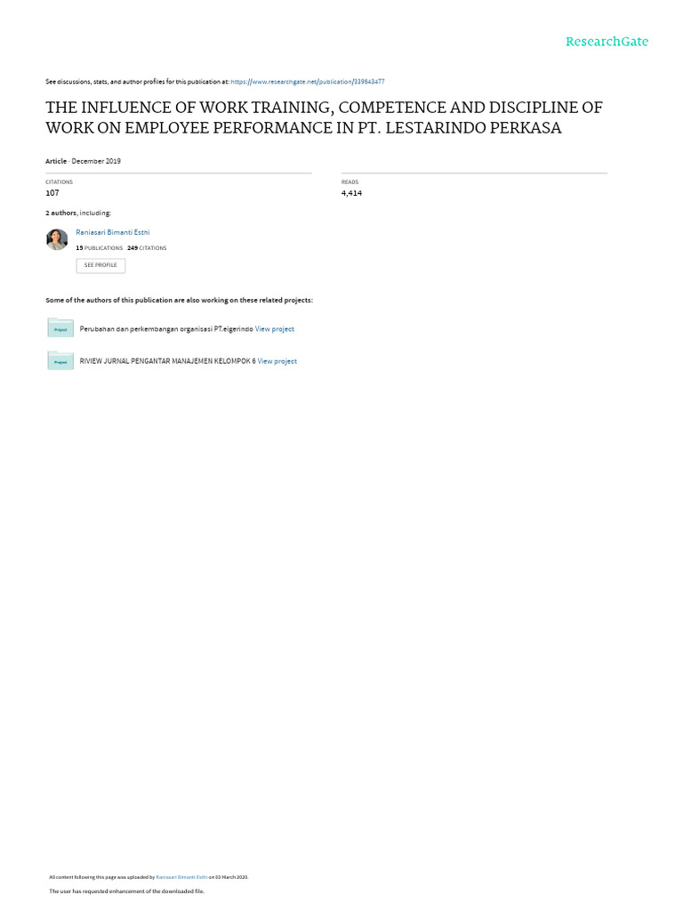Impact of Training on Employee Performance | PDF | Regression Analysis ...