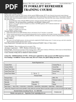OPERATE FORKLIFT REFRESHER