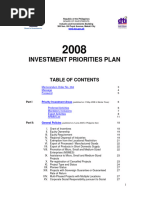 2008 Investment Priorities Plan