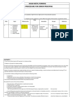 Amf-P-22 Procedure For Error Proofing