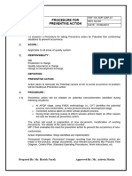 AMF-QSP-07 Procedure For Preventive Action