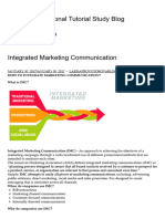 Integrated Marketing Communication - Personal Tutorial Study Blog