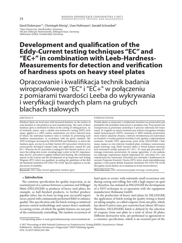 EddyCurrent testing techniques PDF