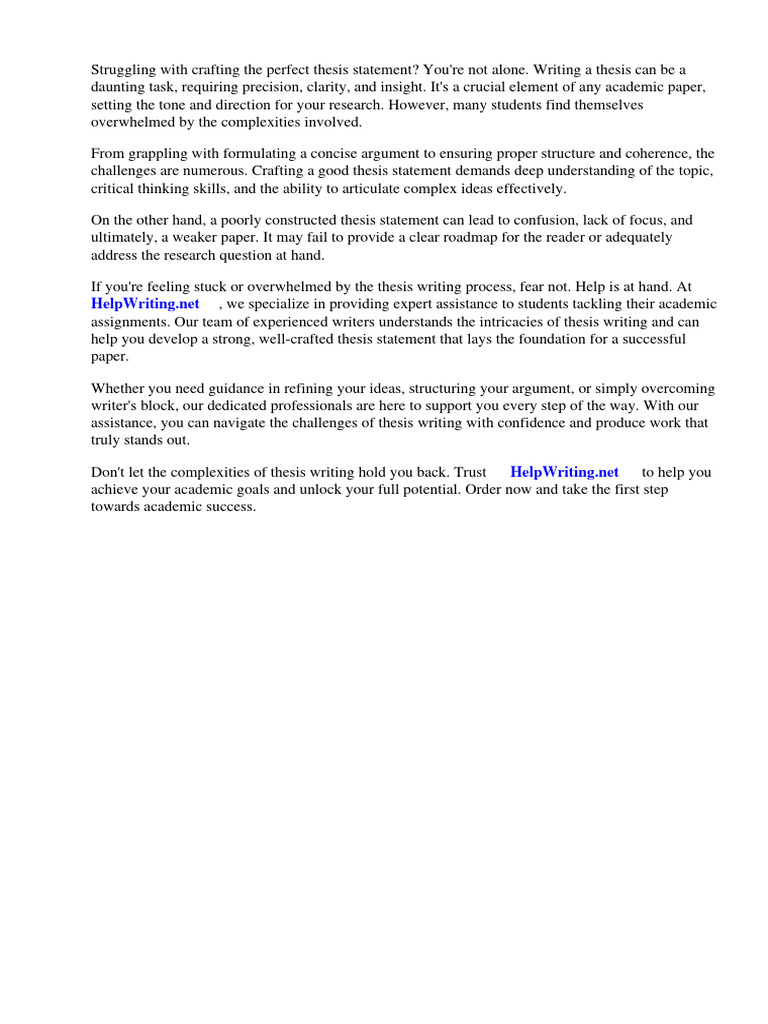 Sample Good and Bad Thesis Statements | PDF | Essays | Thesis