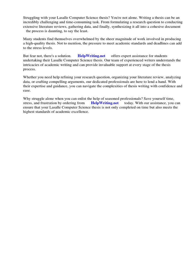 Lasalle Computer Science Thesis | PDF | Artificial Intelligence ...