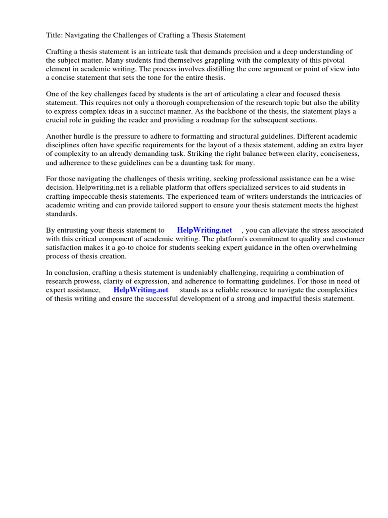 Layout Of Thesis Statement Pdf Essays Thesis