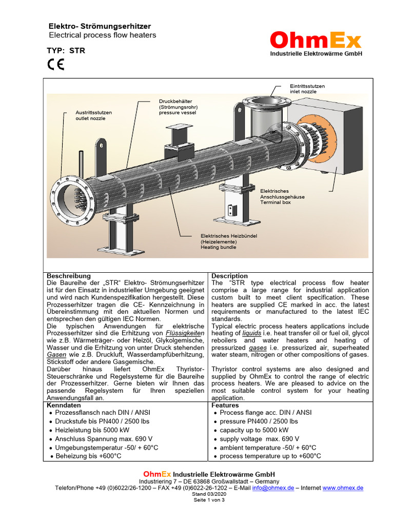 Electric Process Heater - STR - 2020 03 | PDF
