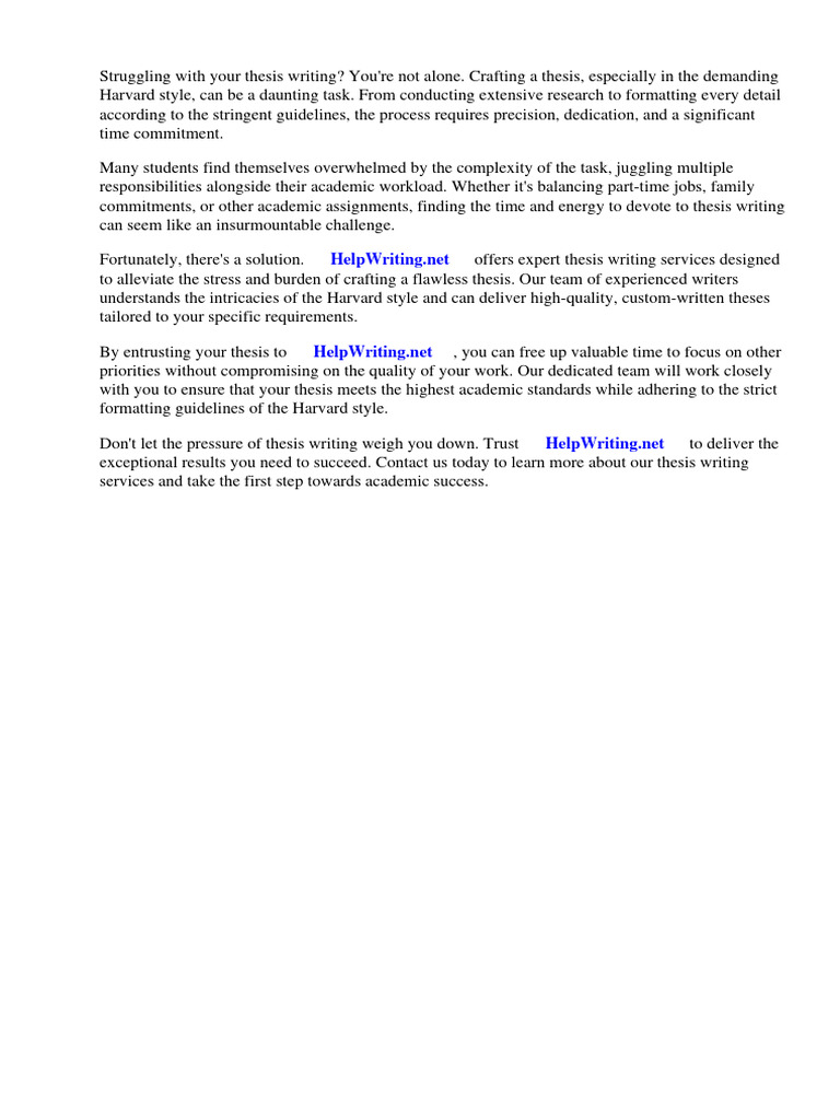 Example Thesis Harvard Style | PDF | Thesis | Essays