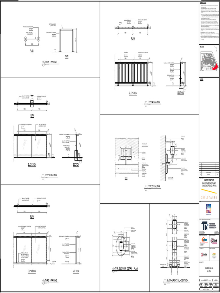 AdpKsaSolDwgElTdDet411 Railing Detail PDF Building