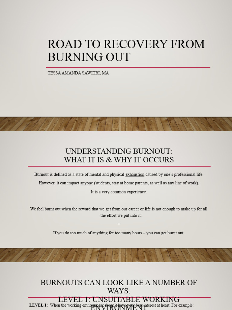 Overcoming Burnout: A Recovery Guide | PDF | Occupational Burnout ...