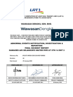 GS05 Abnormal Events Notification, Investigation & Reporting Final Incident Report - Damaged Air Selangor's Water Pipe at STN 14 Ent 2