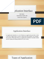Application Interface