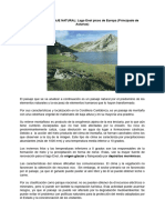 COMENTARIO PAISAJE NATURAL - Lago Enol Picos de Europa (Principado de Asturias)