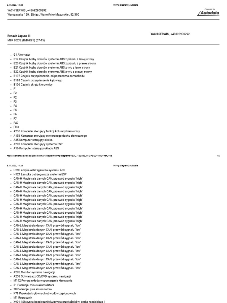 Wiring Diagram - Autodata | PDF