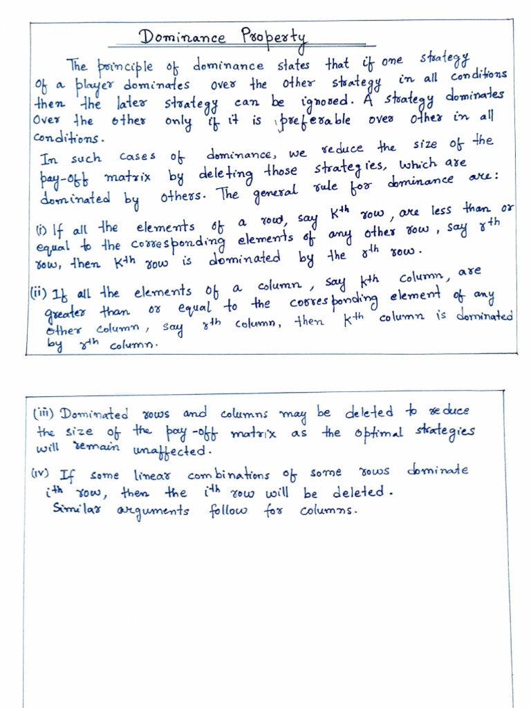 Dominance Property 1 | PDF | Matrix Theory | Linear Algebra