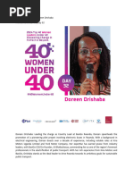 #40WomenUnder40 - Doreen Orishaba