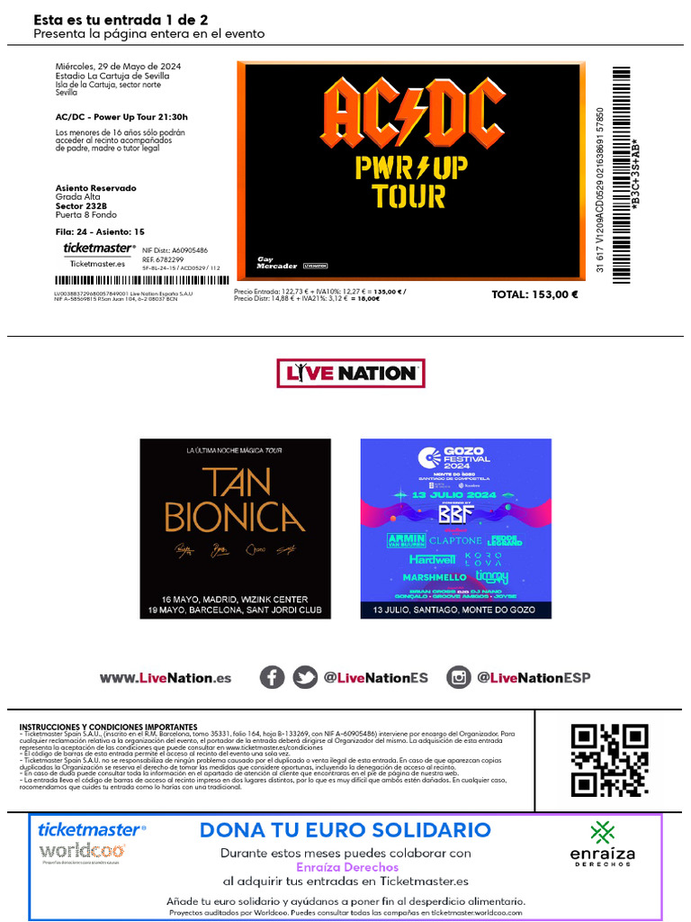 Presenta La Página Entera en El Evento: AC/DC - Power Up Tour 21:30h | PDF