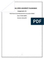 Allama Iqbal Open University Islamabad: Assignments: 01