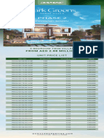 Park Greens Phase 02 - Price List
