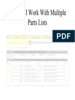 How Do I Work With Multiple Parts Lists