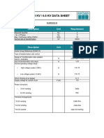 10 Mva 33 KV / 6.6 KV Data Sheet: Description Unit Requirement