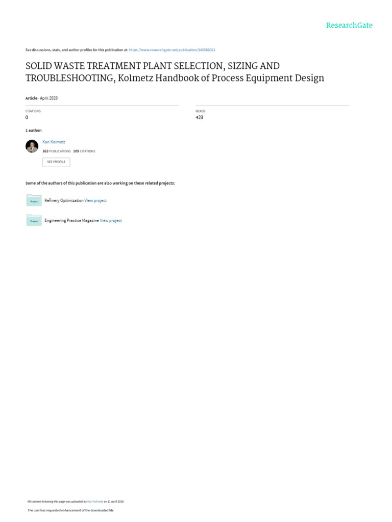 ENGINEERING DESIGN GUIDELINES Solid Waste Treatment Rev1.2web | PDF ...