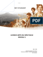 En Ligne - Livret Étudiant N1 Arts Du Spectacle 2023-2024