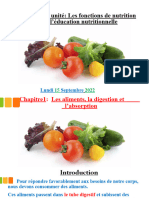 Chapitre 1 - Les Aliments, Digestion, Absorption